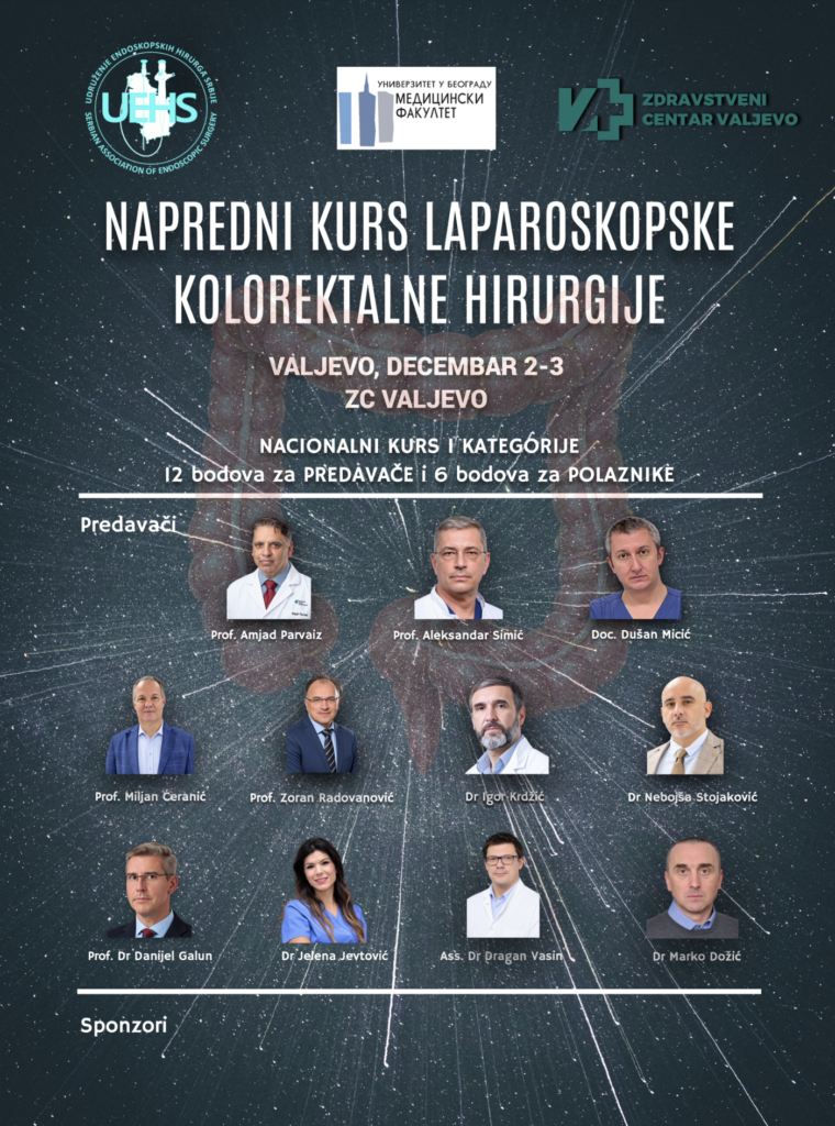 Napredni kurs laparoskopske kolorektalne hirurgije - Nedelja MIH - Valjevo